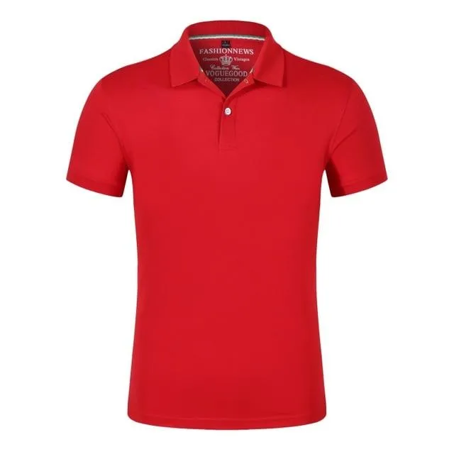 Top Quality Summer Short Sleeve Solid Classic Polo Shirts Custom Printed Design Photo Logo For Business Staff Company Uniform