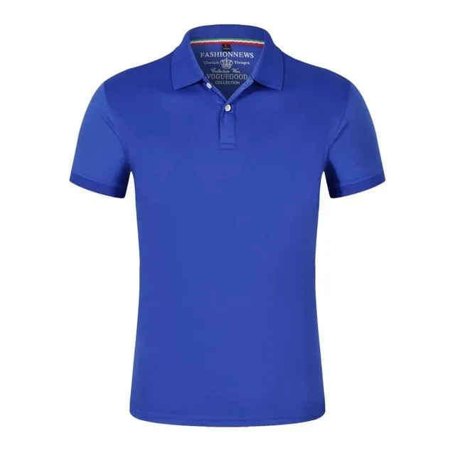 Top Quality Summer Short Sleeve Solid Classic Polo Shirts Custom Printed Design Photo Logo For Business Staff Company Uniform