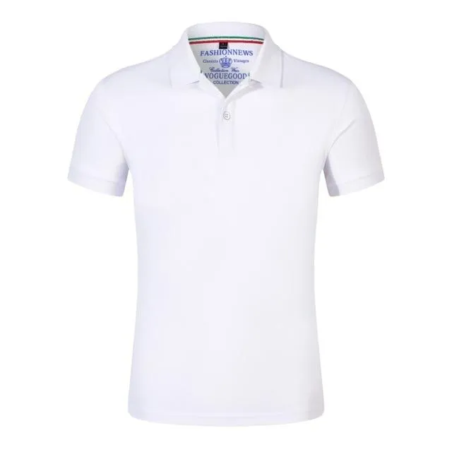 Top Quality Summer Short Sleeve Solid Classic Polo Shirts Custom Printed Design Photo Logo For Business Staff Company Uniform