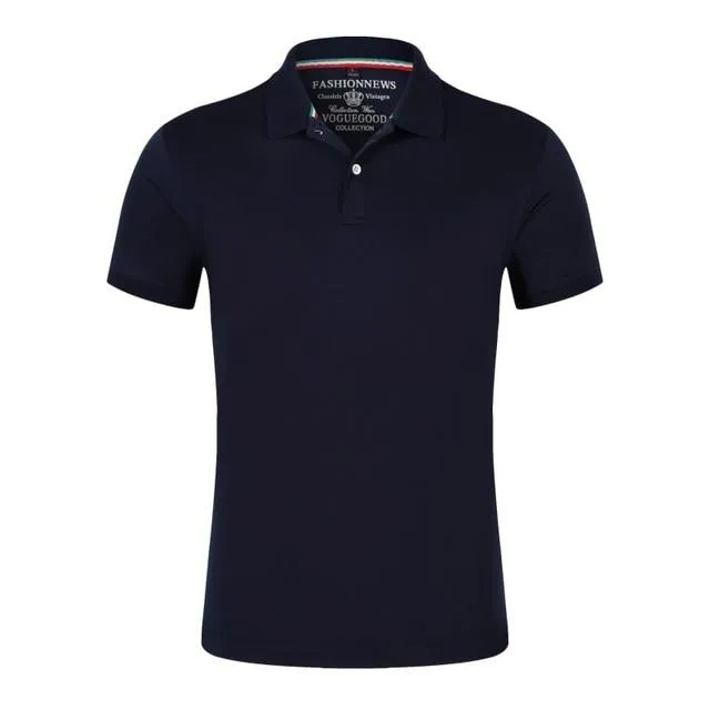 Top Quality Summer Short Sleeve Solid Classic Polo Shirts Custom Printed Design Photo Logo For Business Staff Company Uniform