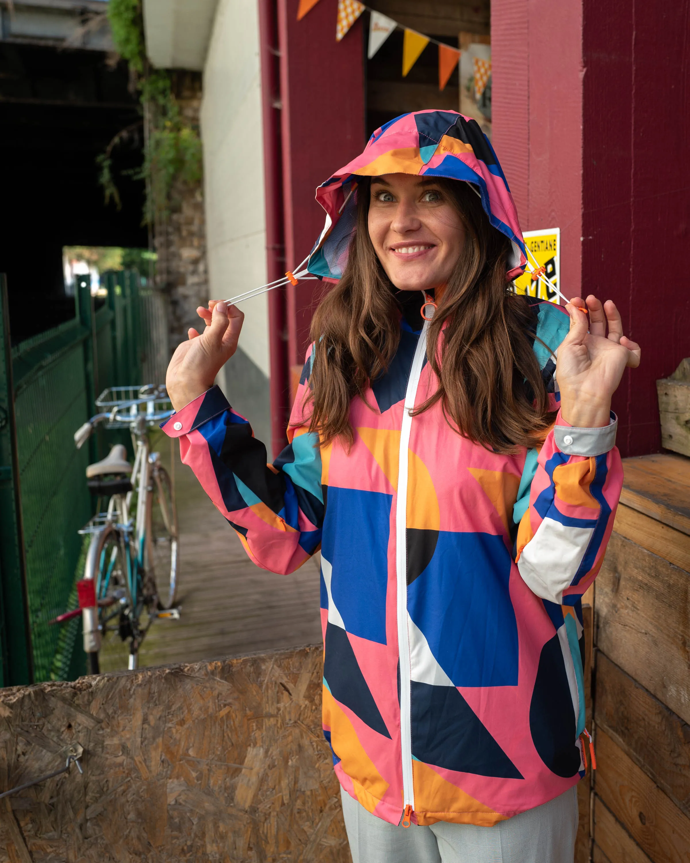 Unisex Urban Waterproof Recycled Jacket, Super Sour