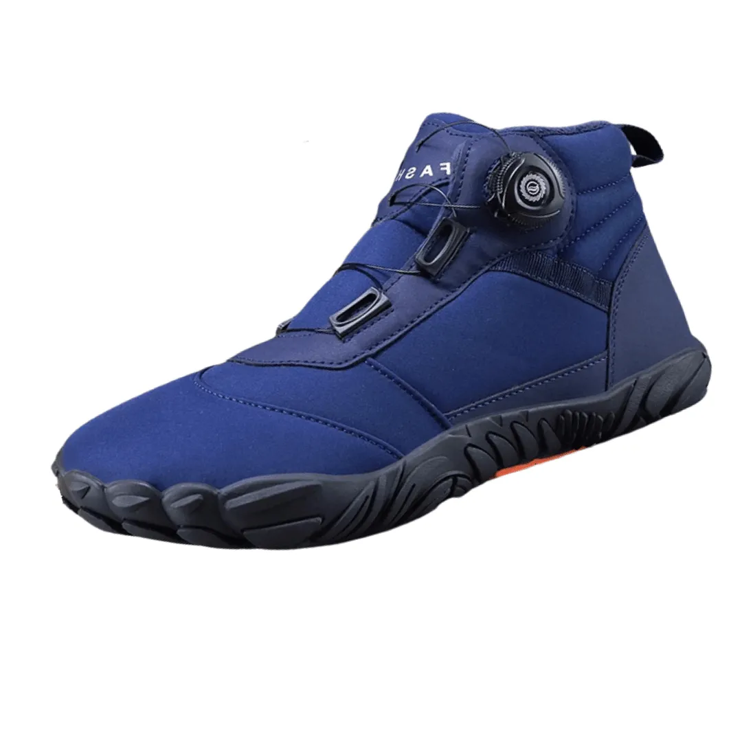 Unisex Winter Barefoot Ankle Boots - Plush Warm, Non-Slip Outdoor Snow Shoes
