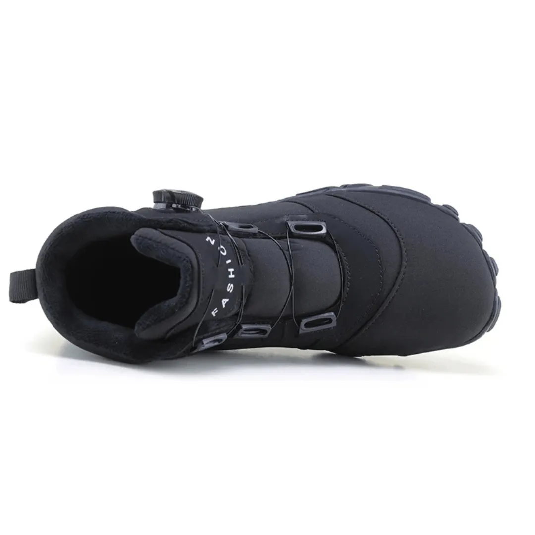 Unisex Winter Barefoot Ankle Boots - Plush Warm, Non-Slip Outdoor Snow Shoes