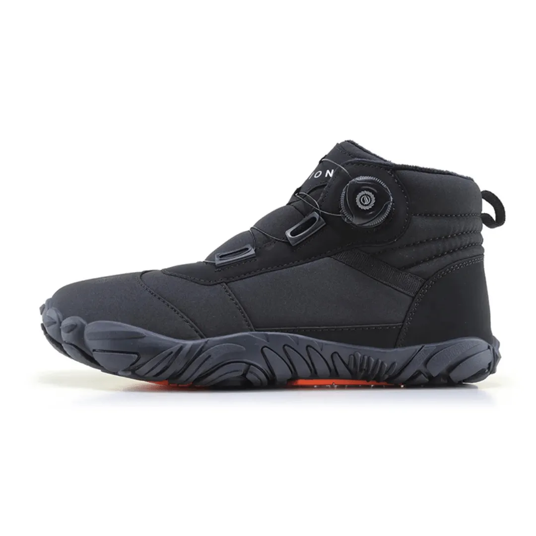 Unisex Winter Barefoot Ankle Boots - Plush Warm, Non-Slip Outdoor Snow Shoes