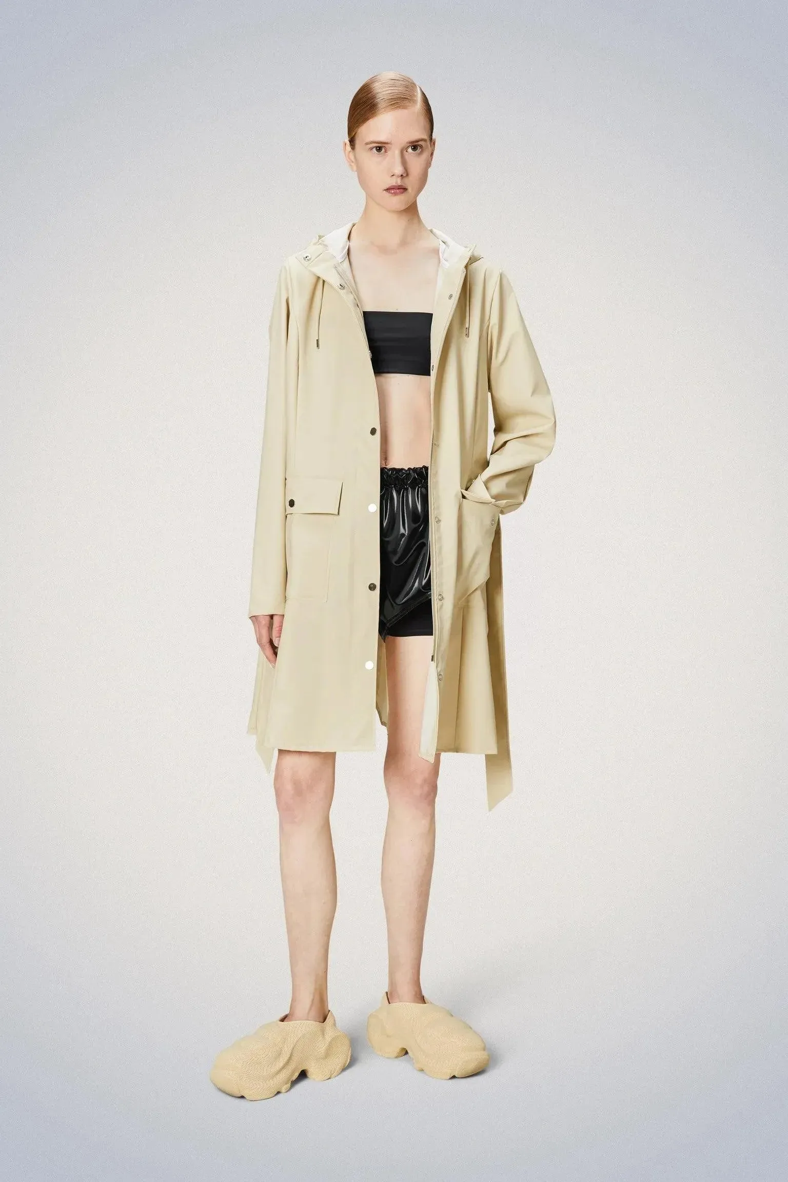 Waterproof Curve Rain Jacket | Dune