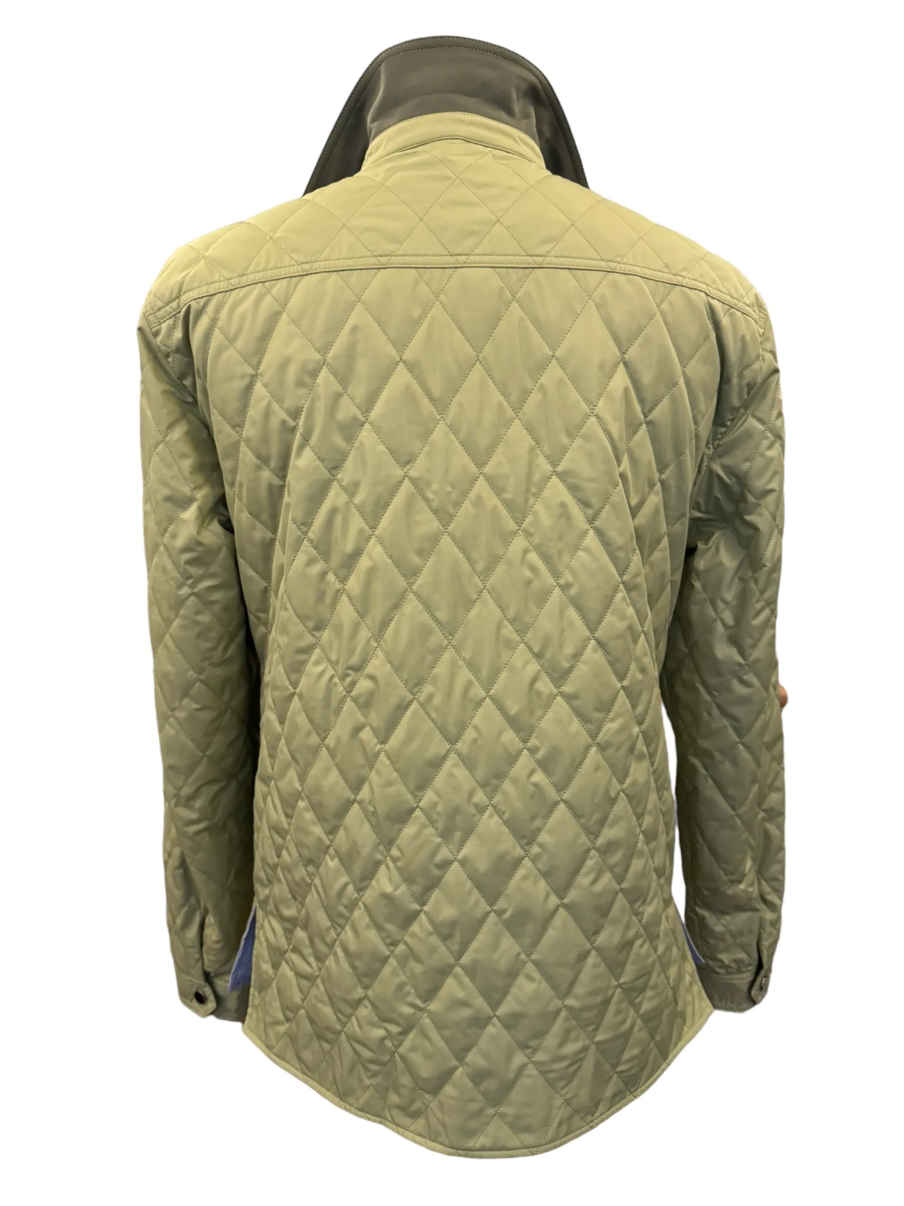 Waterville Nylon Diamond Quilt Shirt Jacket Lime