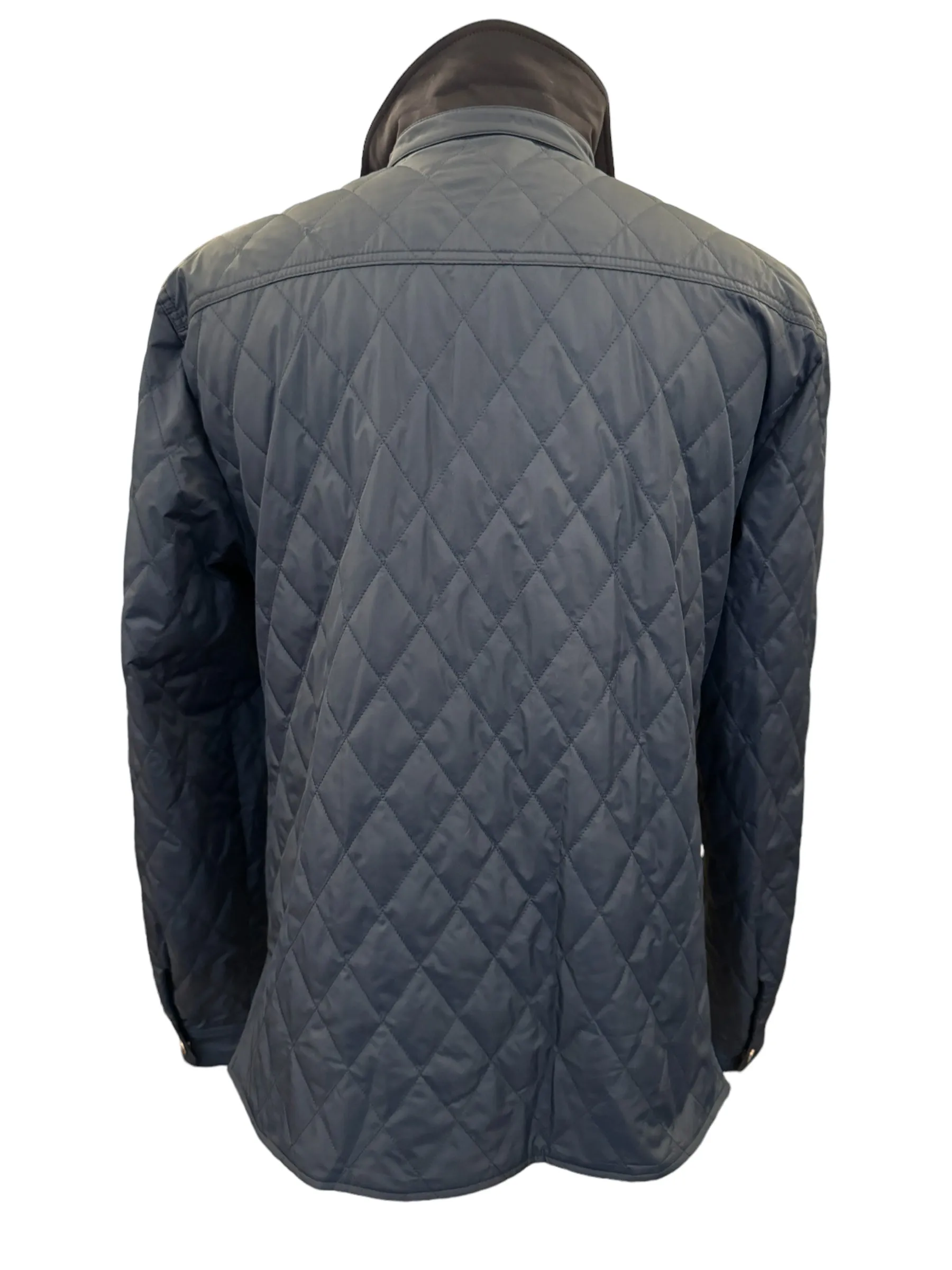Waterville Nylon Diamond Quilt Shirt Jacket Navy