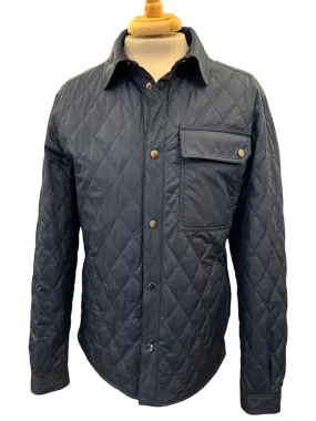 Waterville Nylon Diamond Quilt Shirt Jacket Navy