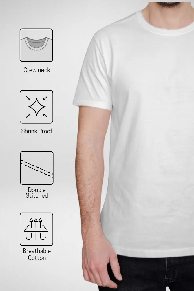 White and Maroon Plain T-shirts Combo for Men