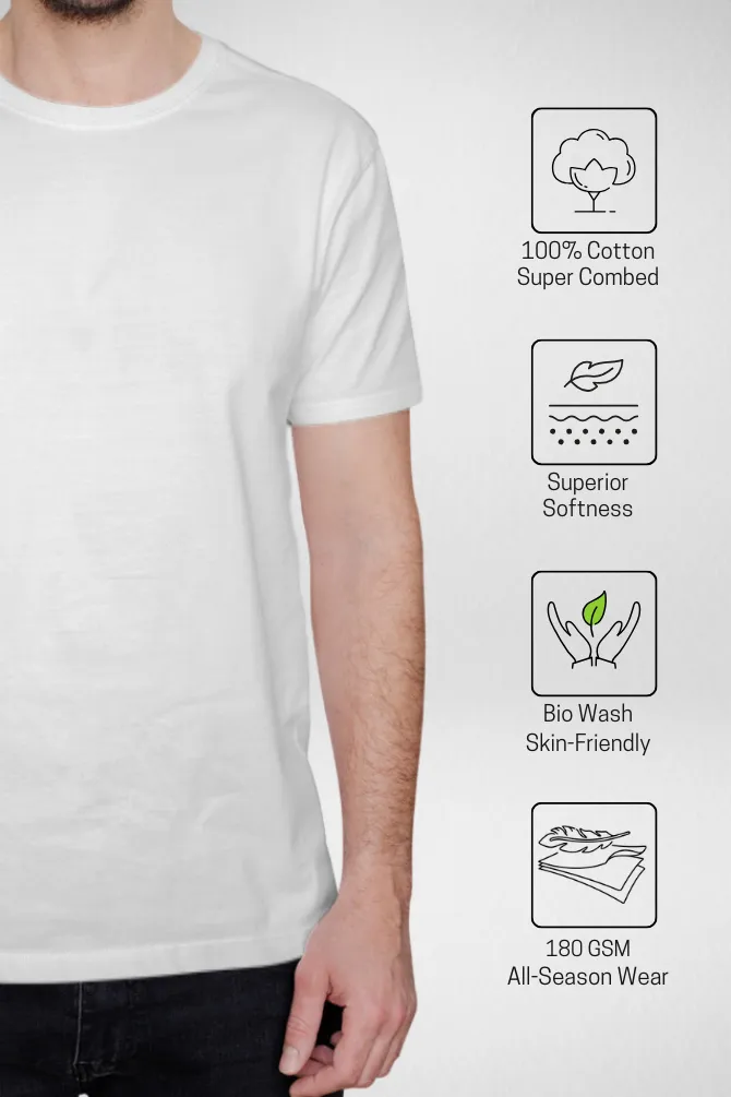 White and Maroon Plain T-shirts Combo for Men