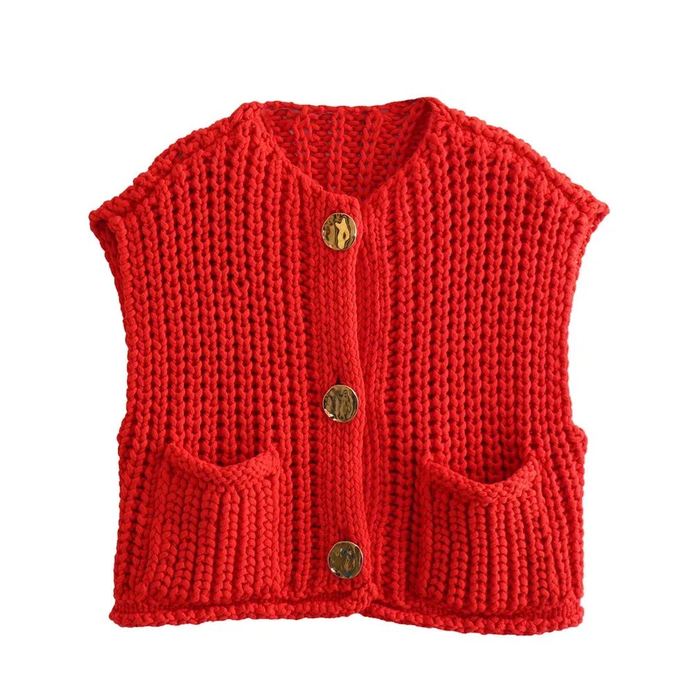 Women Button-Front Knit Vest - Your Transitional Layering Piece