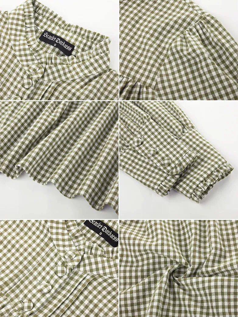 Women Stand Collar Pullover Tops Cotton Blouse