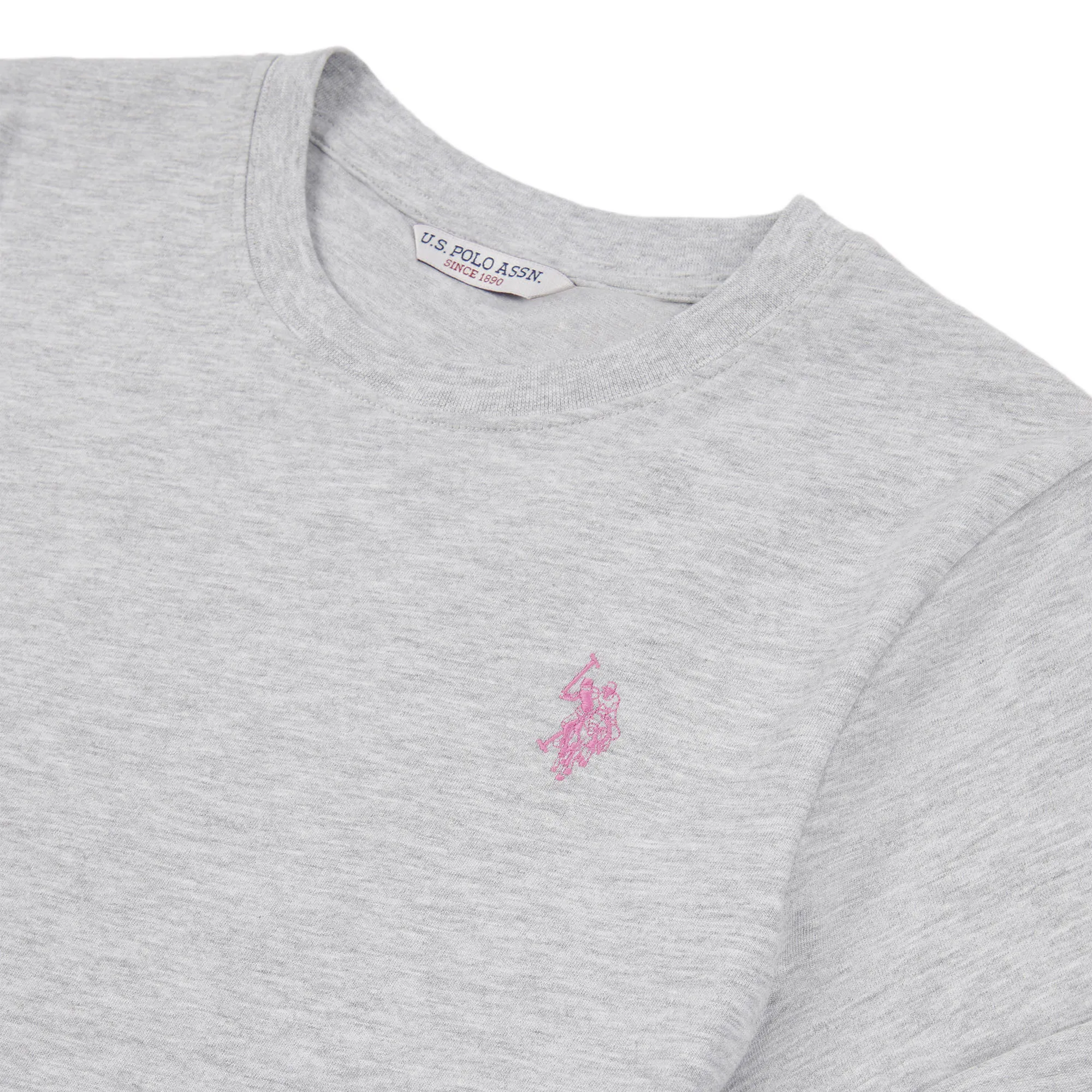 Womens Crew Neck T-Shirt in Pearl Grey Marl