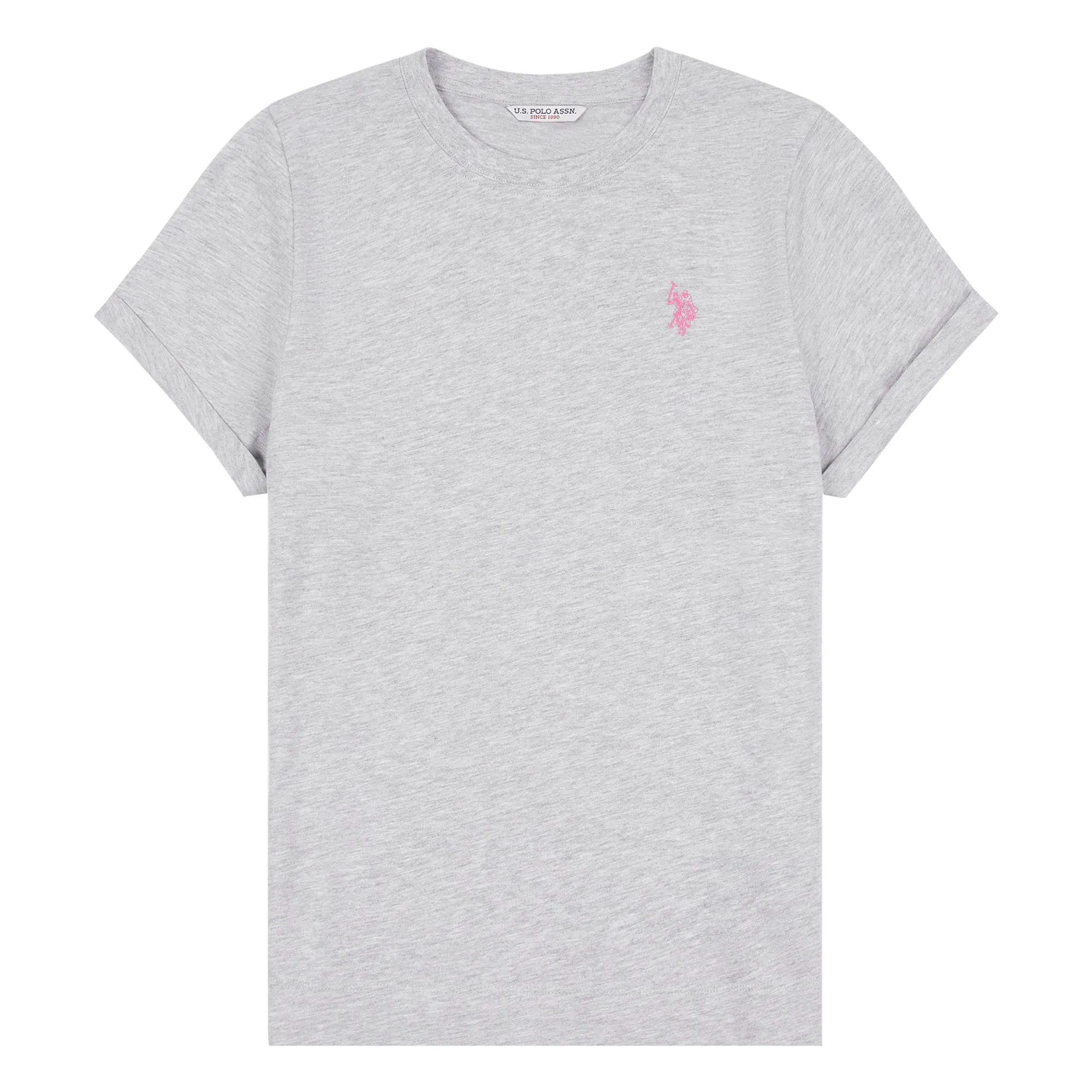 Womens Crew Neck T-Shirt in Pearl Grey Marl