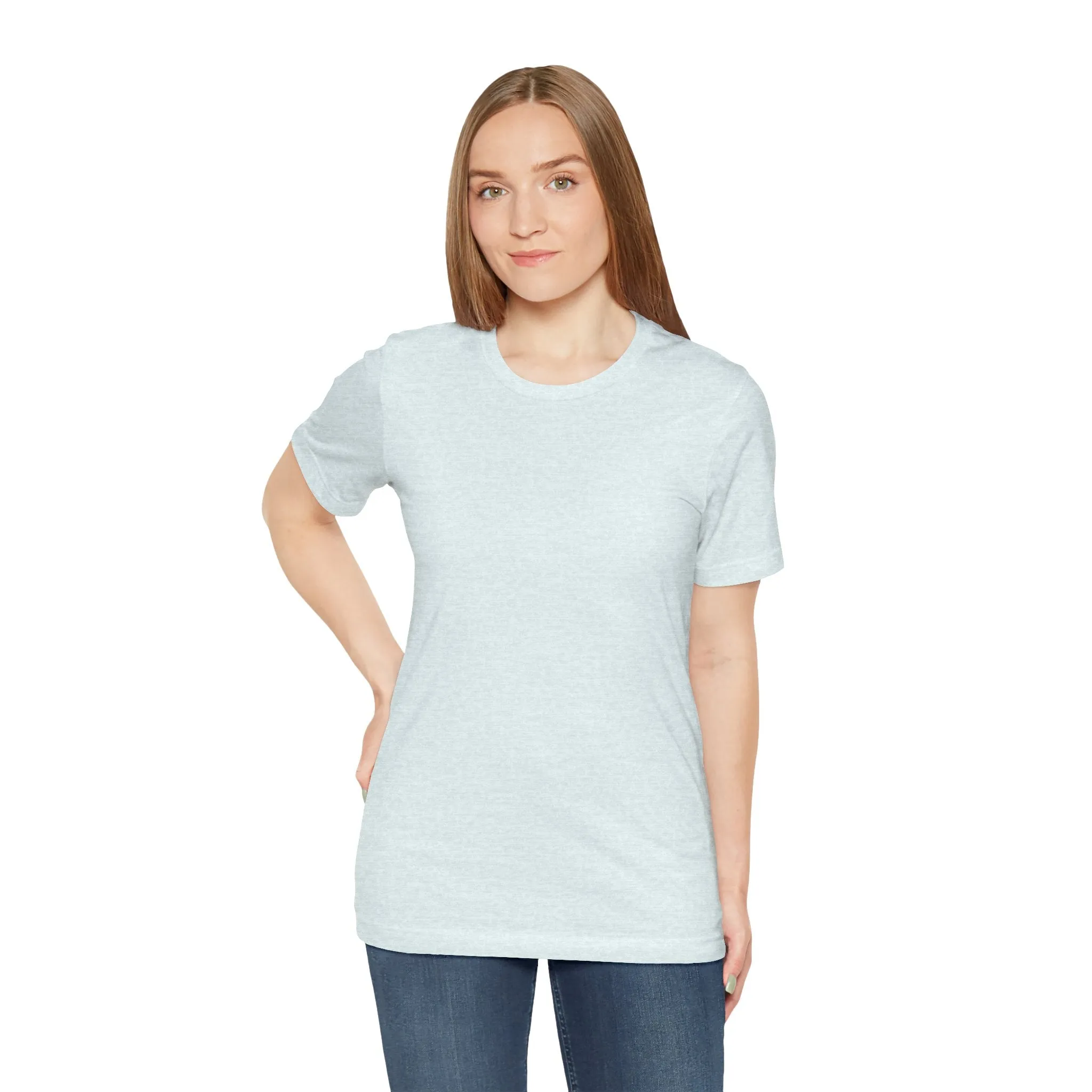 Womens Heather Ice Blue T Shirts Premium Casual Short Sleeve Shirts Oversized Tops