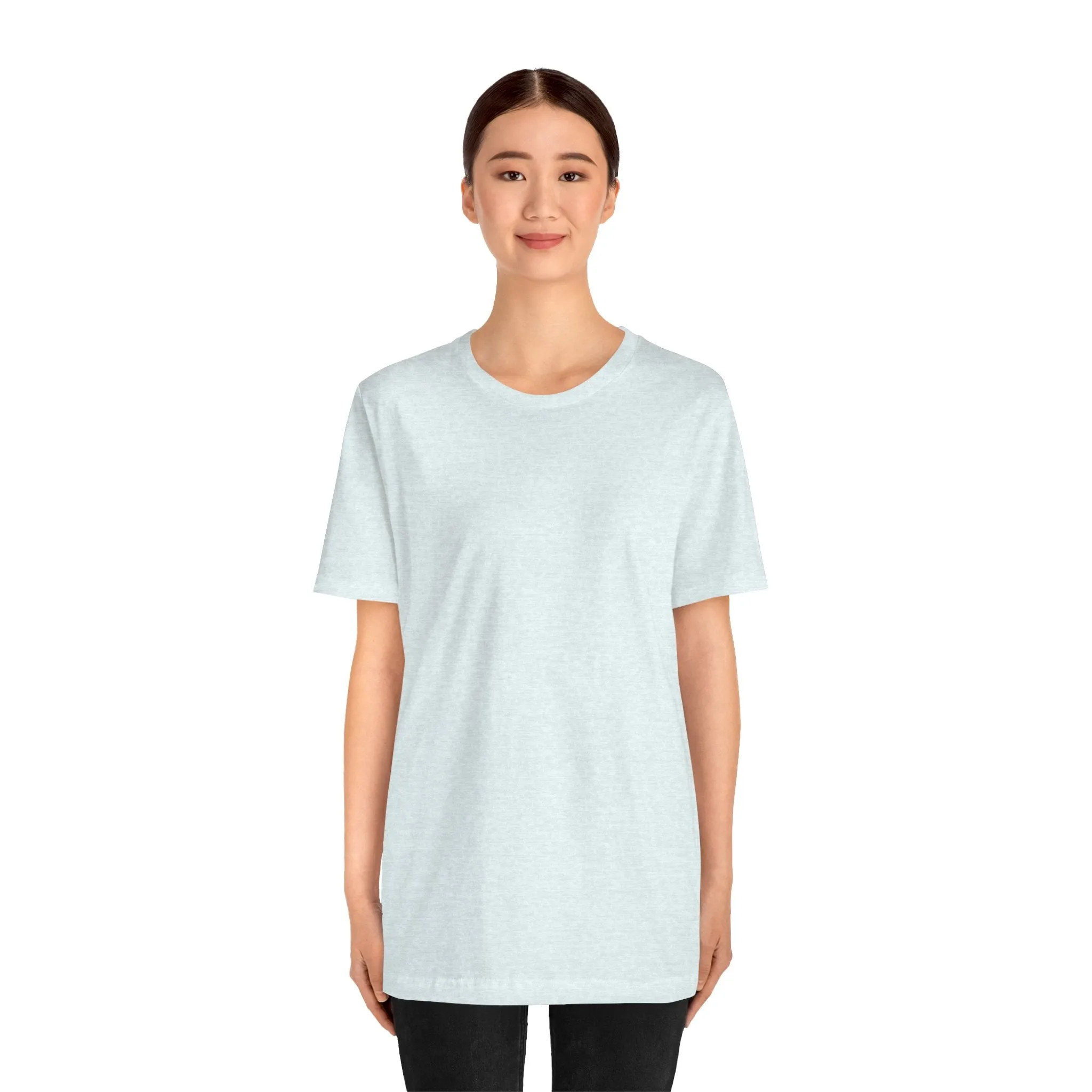 Womens Heather Ice Blue T Shirts Premium Casual Short Sleeve Shirts Oversized Tops