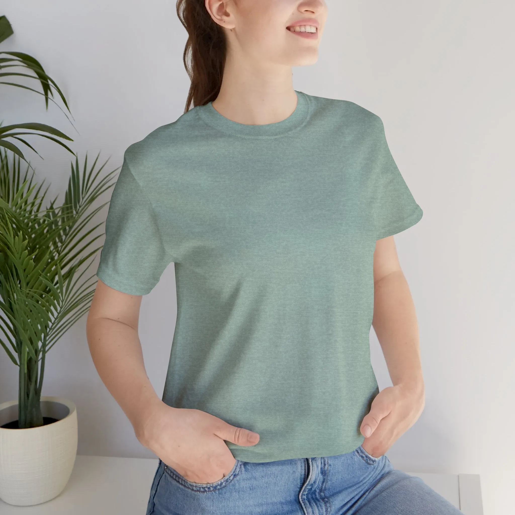 Womens Heather Prism Dusty Blue T Shirts Premium Casual Short Sleeve Shirts Oversized Tops