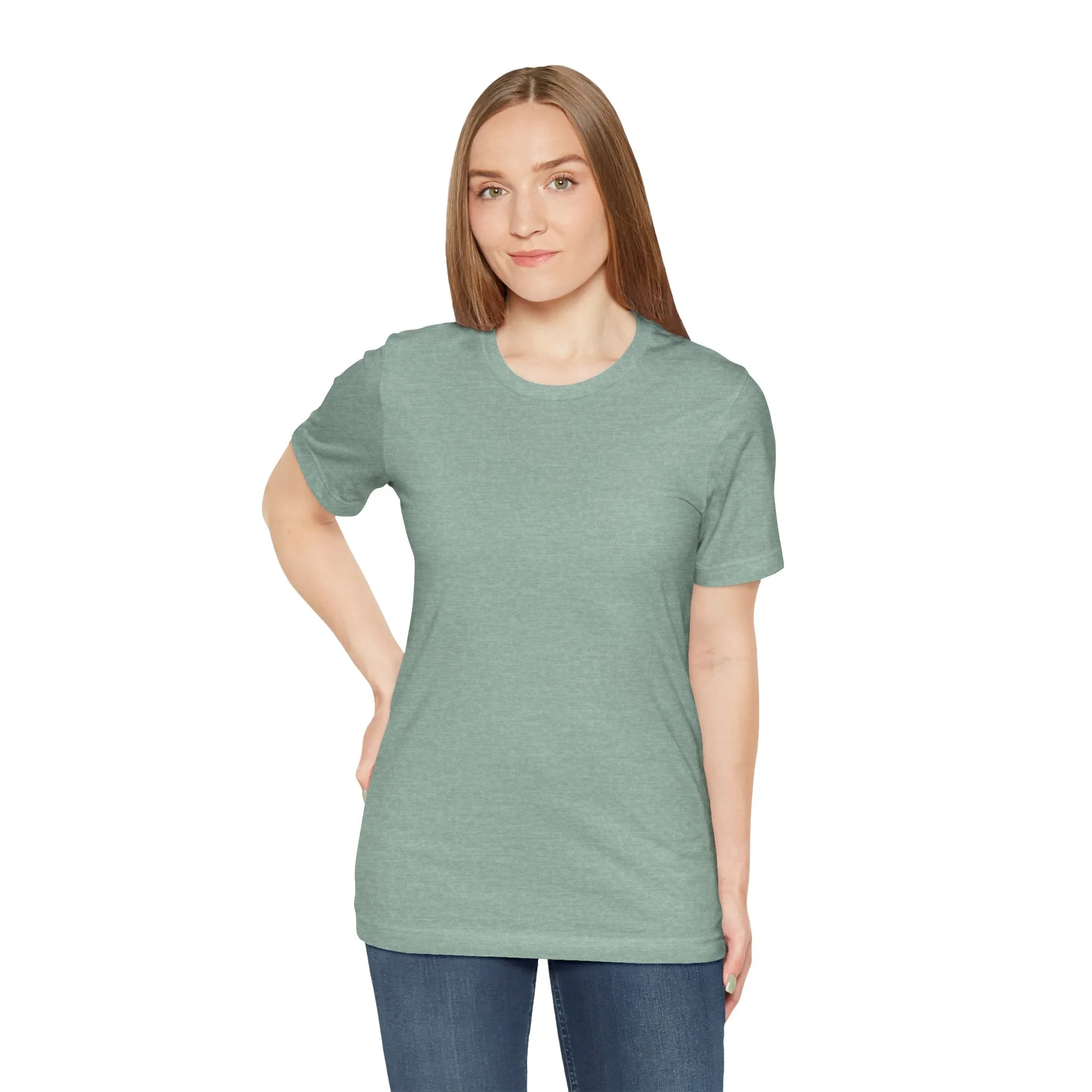 Womens Heather Prism Dusty Blue T Shirts Premium Casual Short Sleeve Shirts Oversized Tops