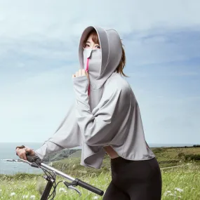 Women's High Collar Hoodie UPF 50  Sun Protection Cloak