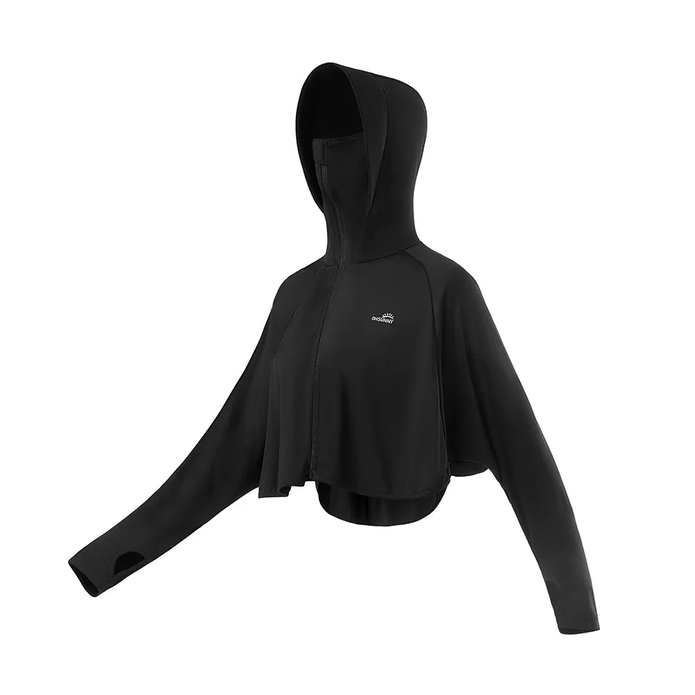Women's High Collar Hoodie UPF 50  Sun Protection Cloak