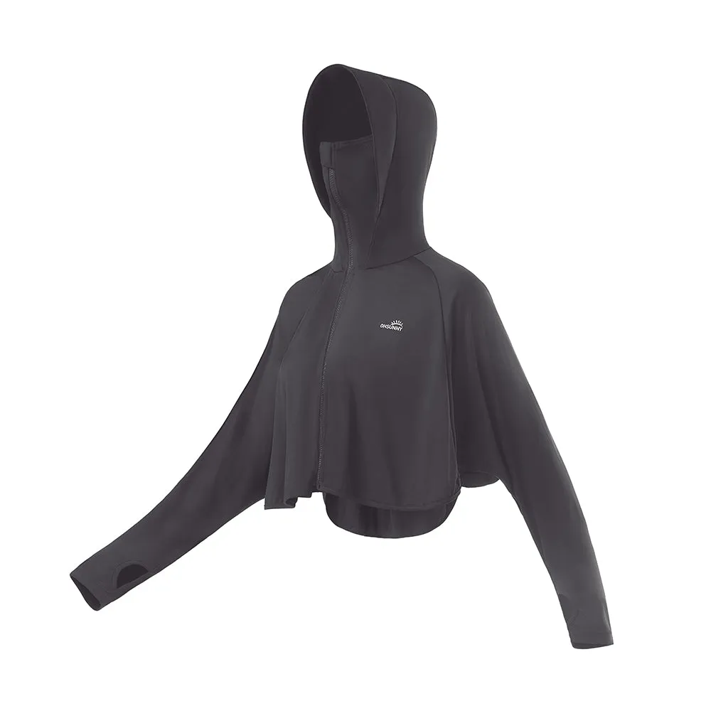 Women's High Collar Hoodie UPF 50  Sun Protection Cloak