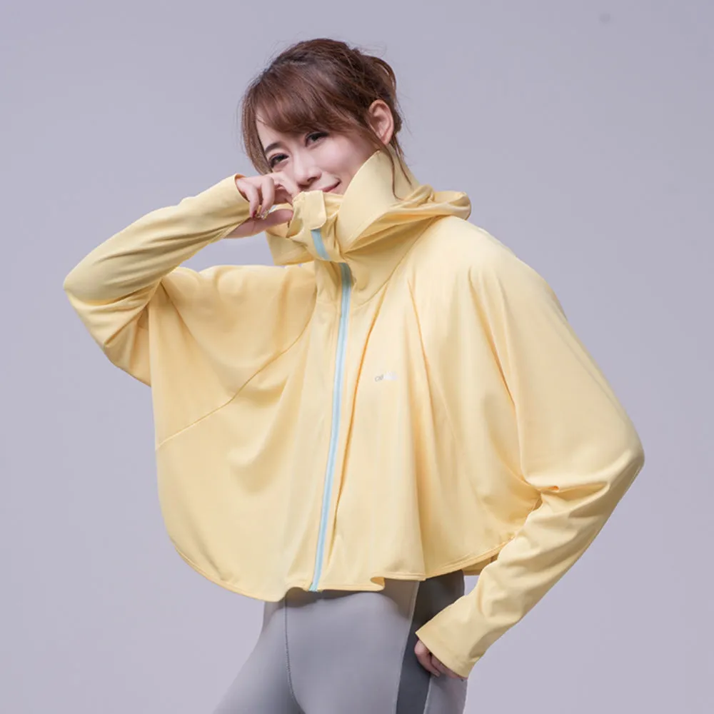 Women's High Collar Hoodie UPF 50  Sun Protection Cloak