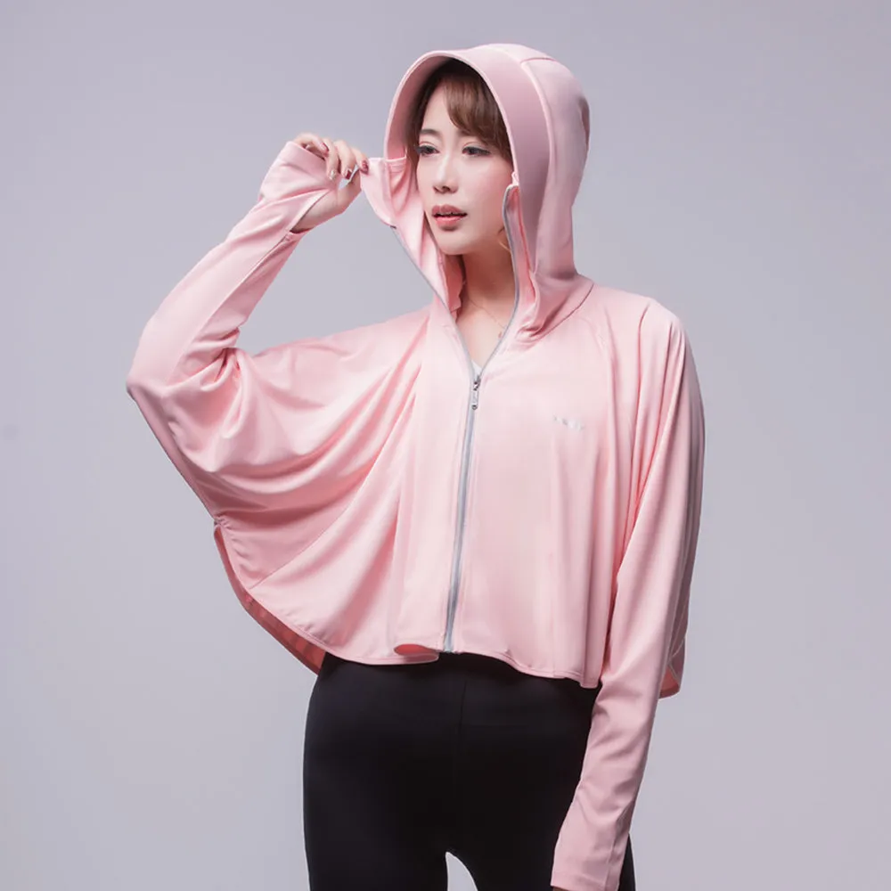 Women's High Collar Hoodie UPF 50  Sun Protection Cloak