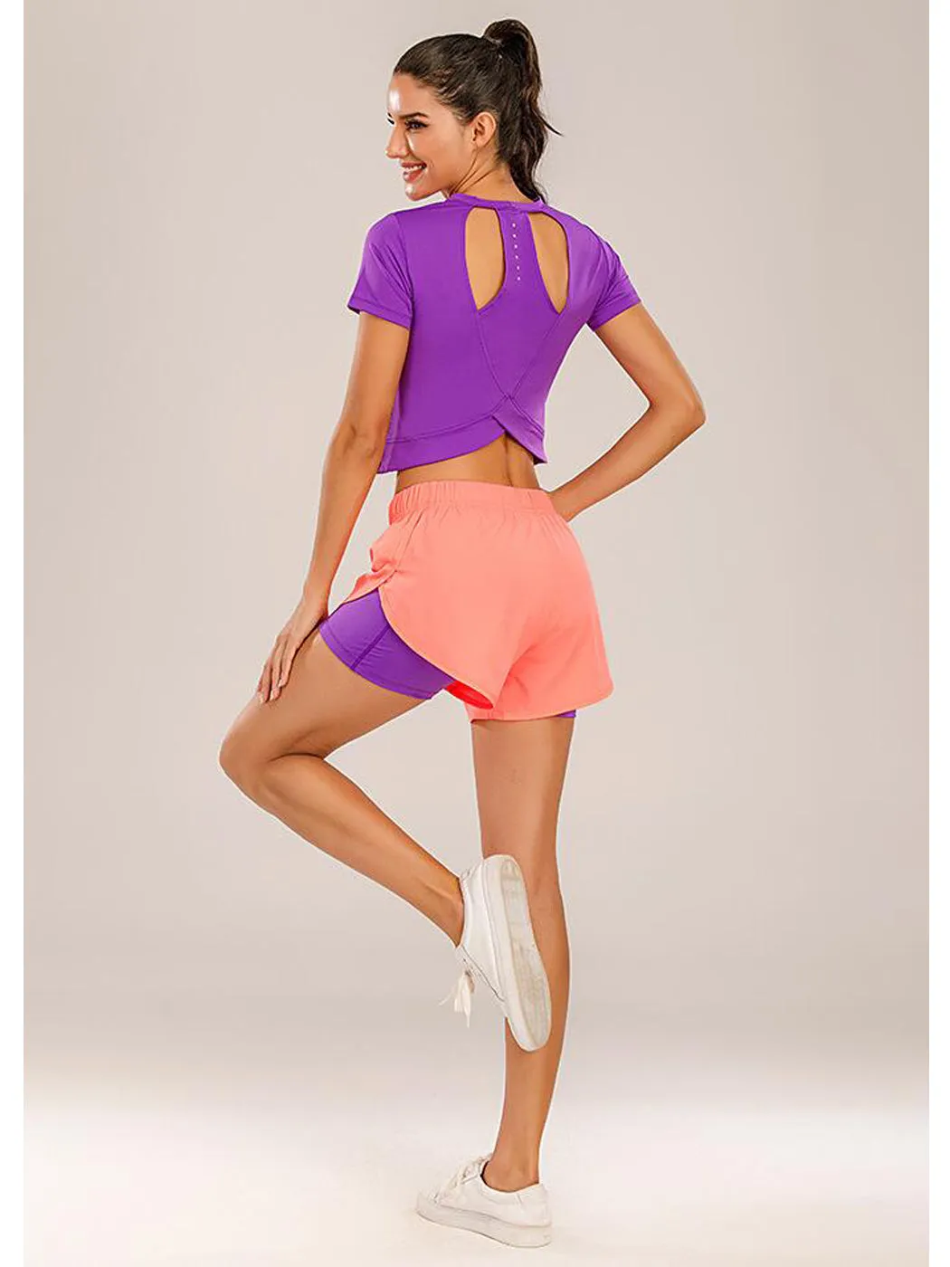 Workout Tops for Women Keyhole Yoga Shirts Athletic Running Tank Tops