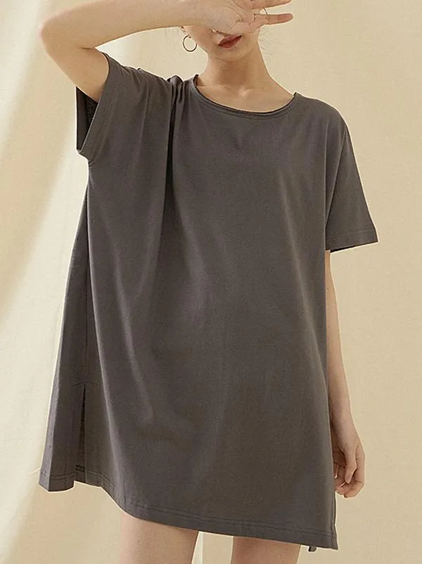xakxx Loose Simple Solid Comfortable T-Shirts