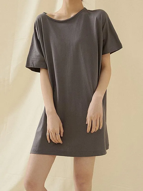 xakxx Loose Simple Solid Comfortable T-Shirts