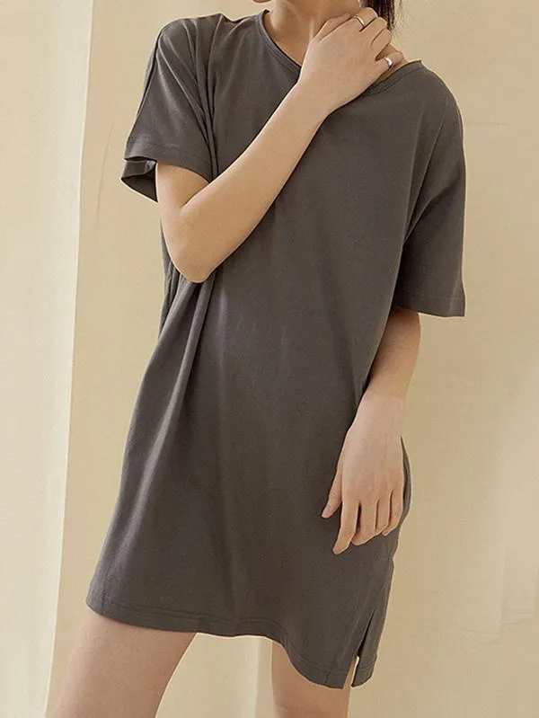 xakxx Loose Simple Solid Comfortable T-Shirts