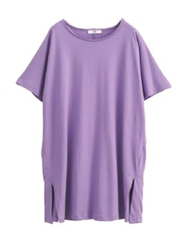 xakxx Loose Simple Solid Comfortable T-Shirts