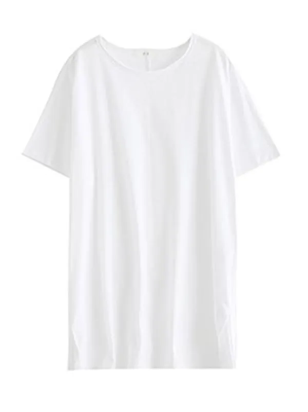 xakxx Loose Simple Solid Comfortable T-Shirts