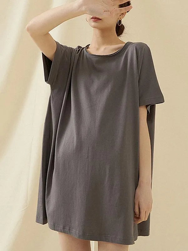 xakxx Loose Simple Solid Comfortable T-Shirts