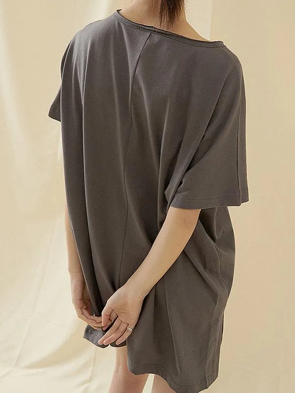 xakxx Loose Simple Solid Comfortable T-Shirts