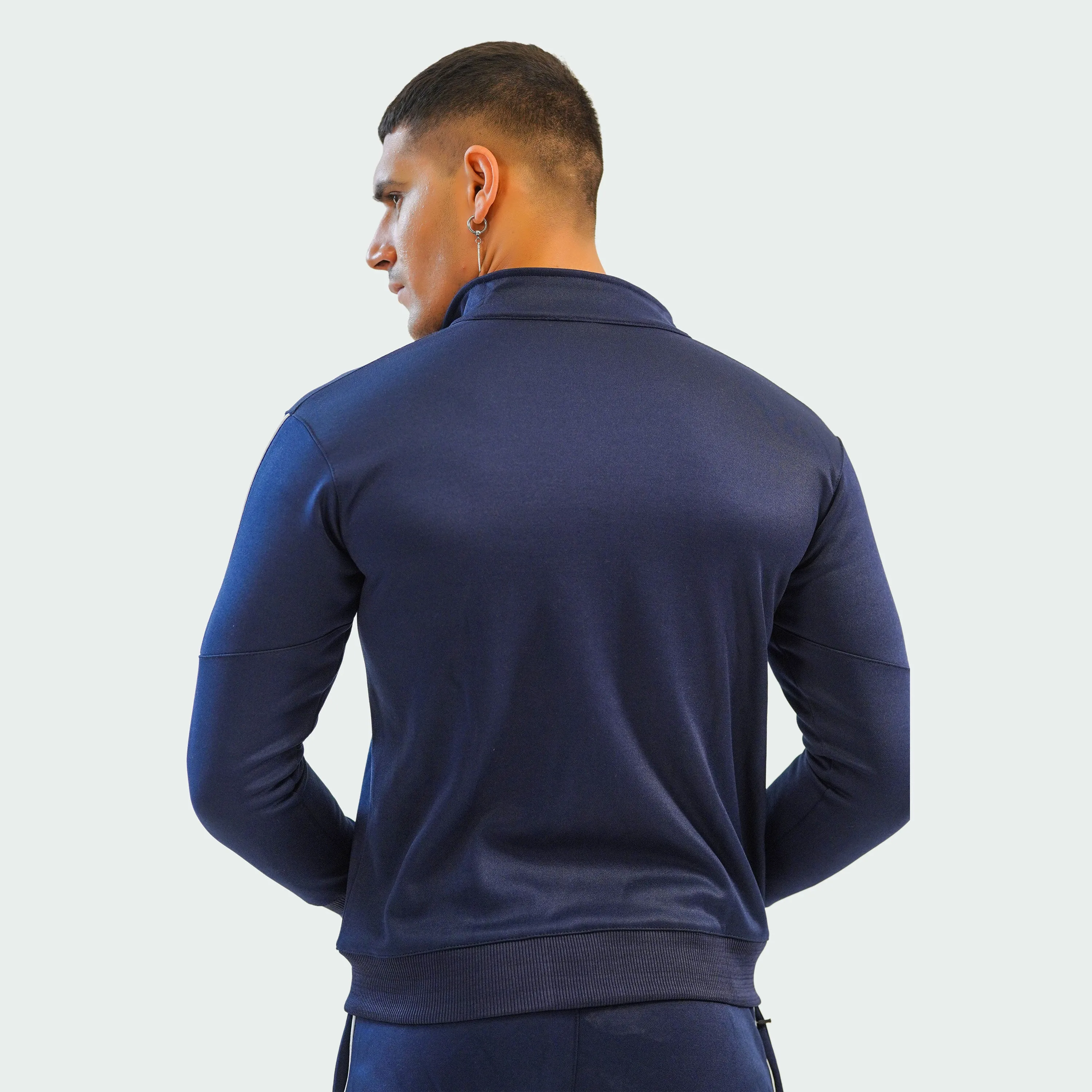 Zipper Activewear Top - Navy